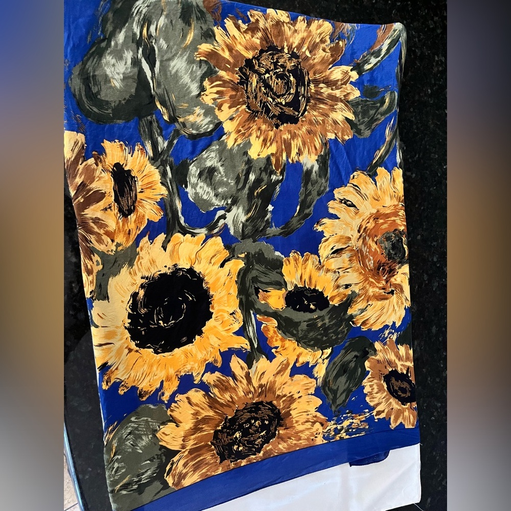 Upcycled silk scarf made into a pillowcase